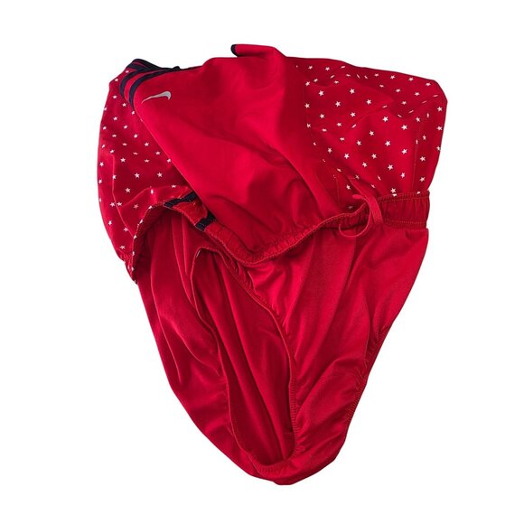 Nike Dri-Fit Tempo Running Shorts Women Sz L Red Stars USA Print Lightweight NEW - Picture 5 of 10